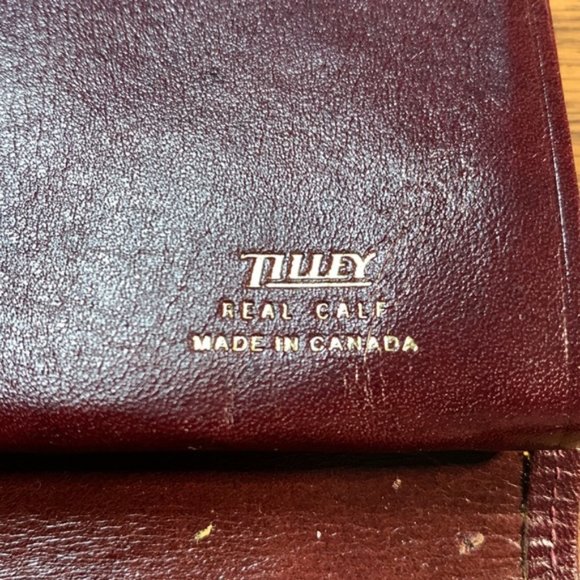 Vintage Burgundy Leather Tilly's Kiss Lock Wallet - Picture 8 of 8